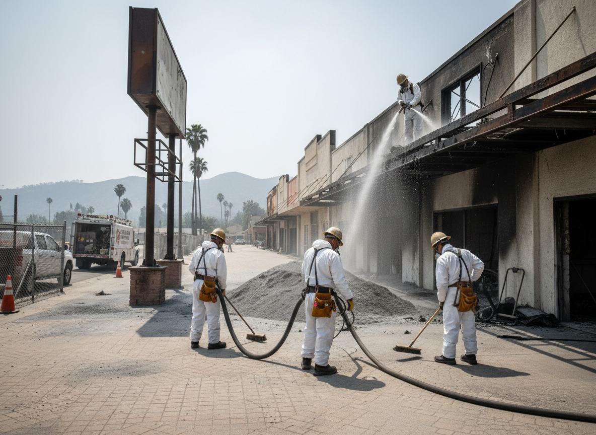 What Guasti Residents Should Know About Ash Cleanup on Commercial Properties