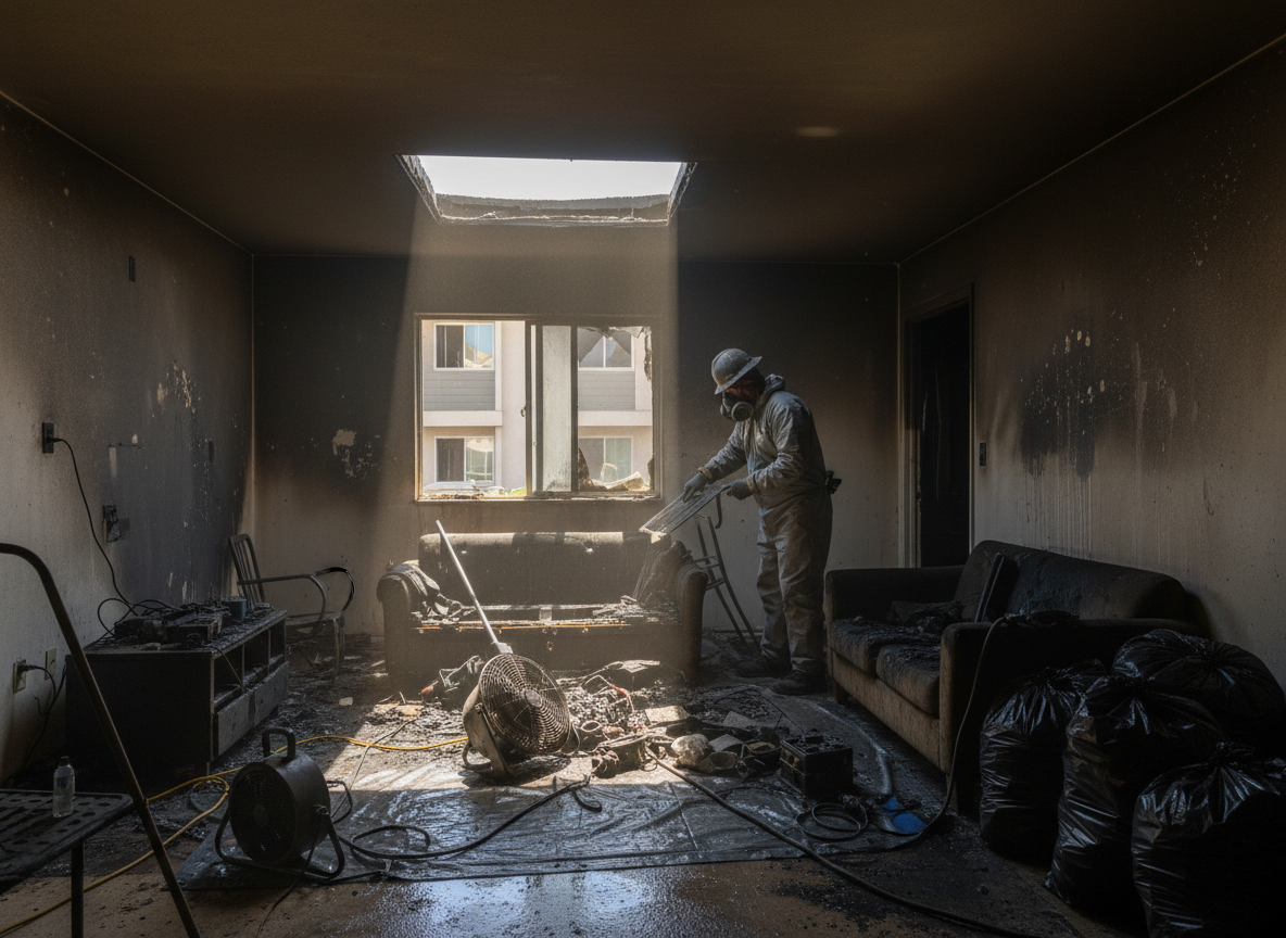 Apartment Fire Cleanup in Guasti, CA