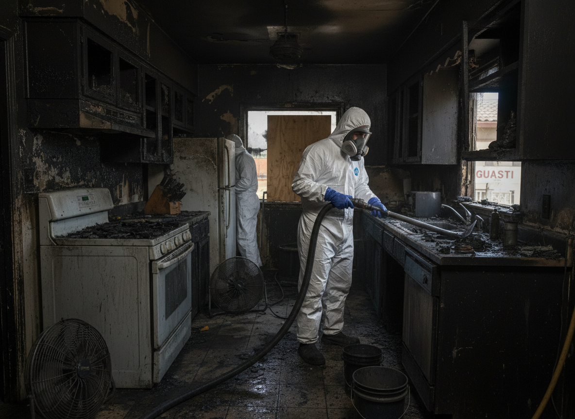 Kitchen Fire Cleanup in Guasti, CA